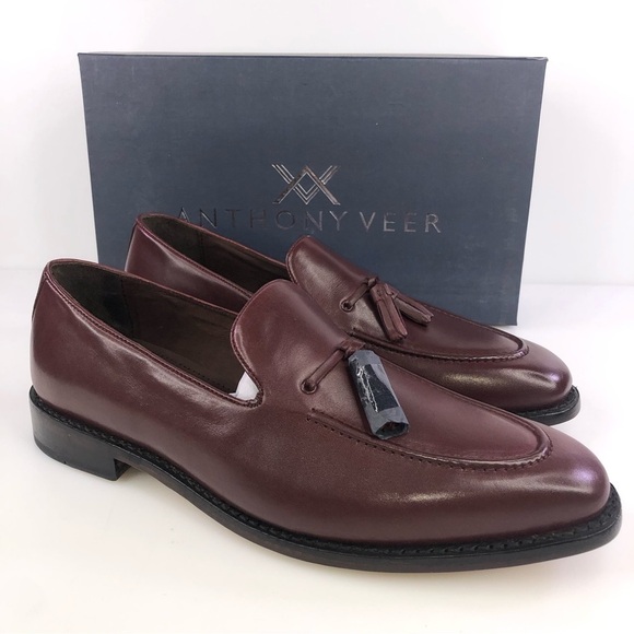 Anthony Veer Kennedy Tassel Loafer Shoes Size 11D Burgundy main image 10
